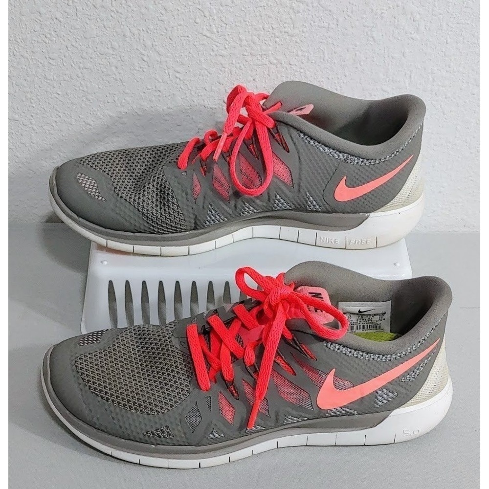 Nike Free 5.0 Womens Size 10 Gray Pink Running Shoes 642199-200 - Picture 2 of 11